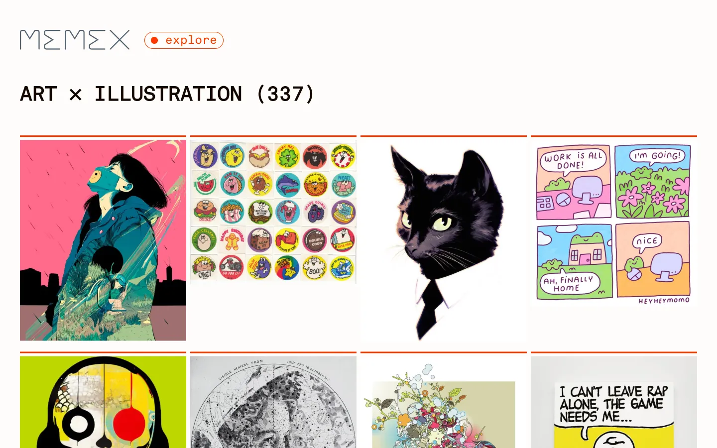 MEMEX, art & illustration page