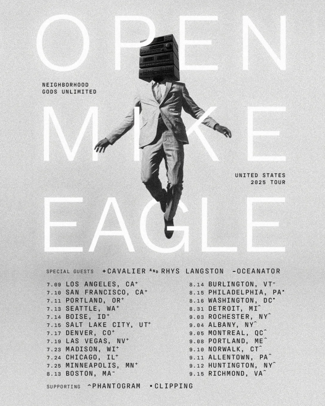 Open Mike Eagle Tour Poster